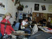 The musicians teaching in a Dutch primary school